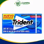 Chicles Trident Menta 33.6 G Empaque x 18 Und