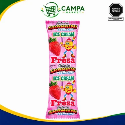 Helado Arturini Shambini Fresa Paleta 82 G
